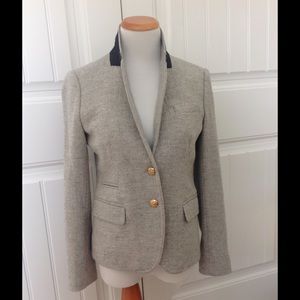 J. Crew wool herringbone schoolboy blazer
